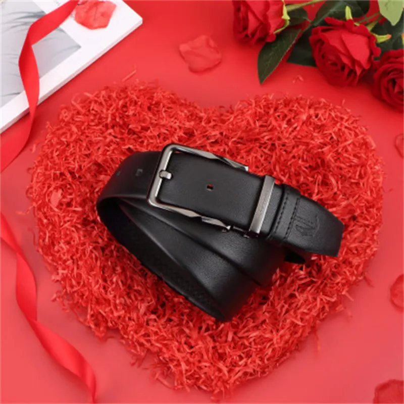 Crocodile Business Pin Buckle Young And Middle Aged Pants Belt Top Grain Cow Leather Leather Belts Men's Width 3.4CM-2