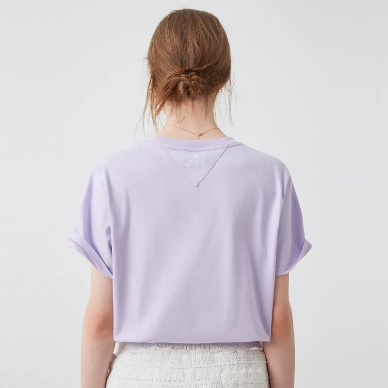 Teenie Weenie T Shirt Women's Light Purple-3