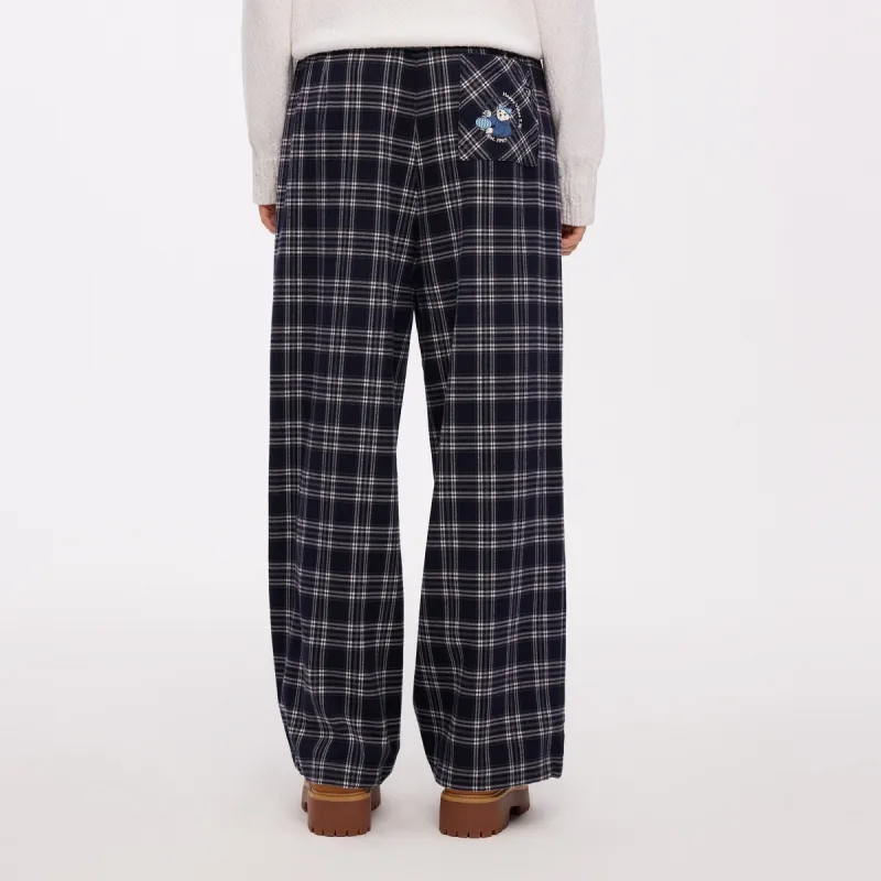 Teenie Weenie Casual Pants Women's Navy Blue-6