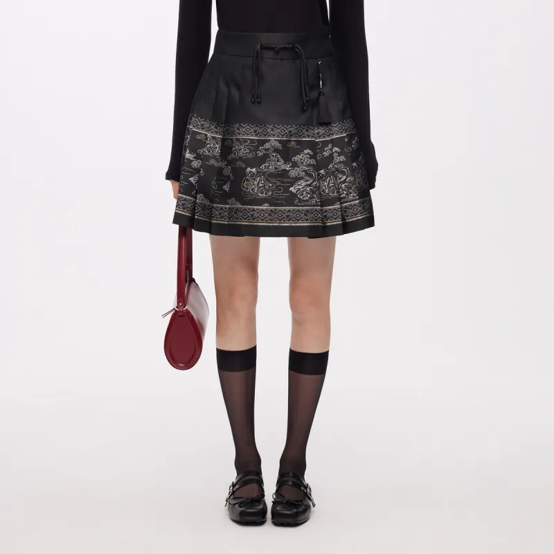 Teenie Weenie Casual Short Skirts Women's Black-4