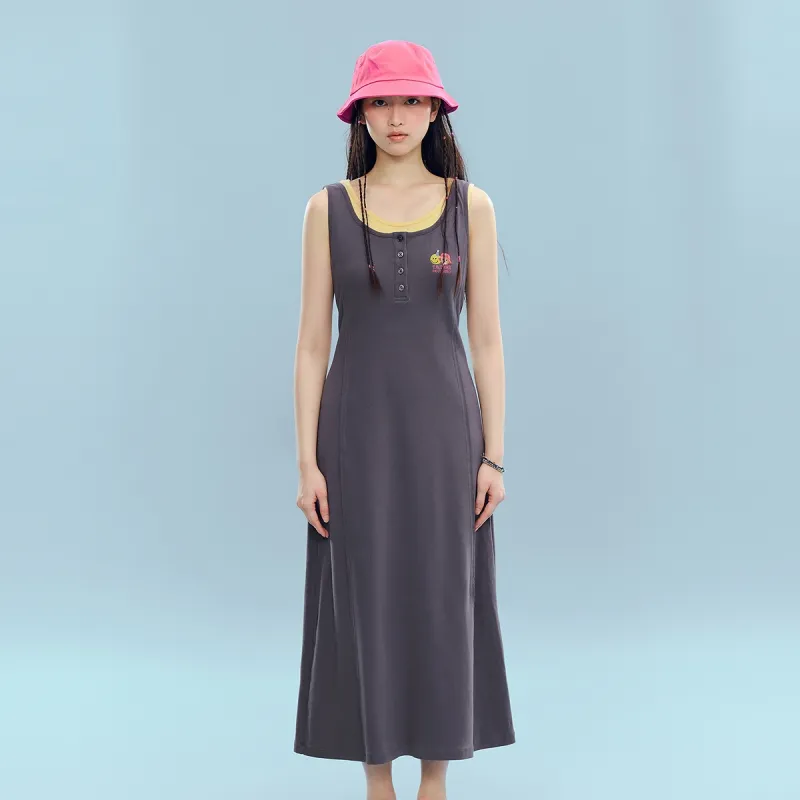 Smiley X Teenie Weenie Slip Dresses Women's Dark Gray-5