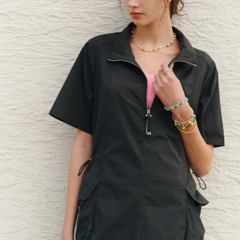 Teenie Weenie Short Sleeved Dress Women's Coal Gray-2