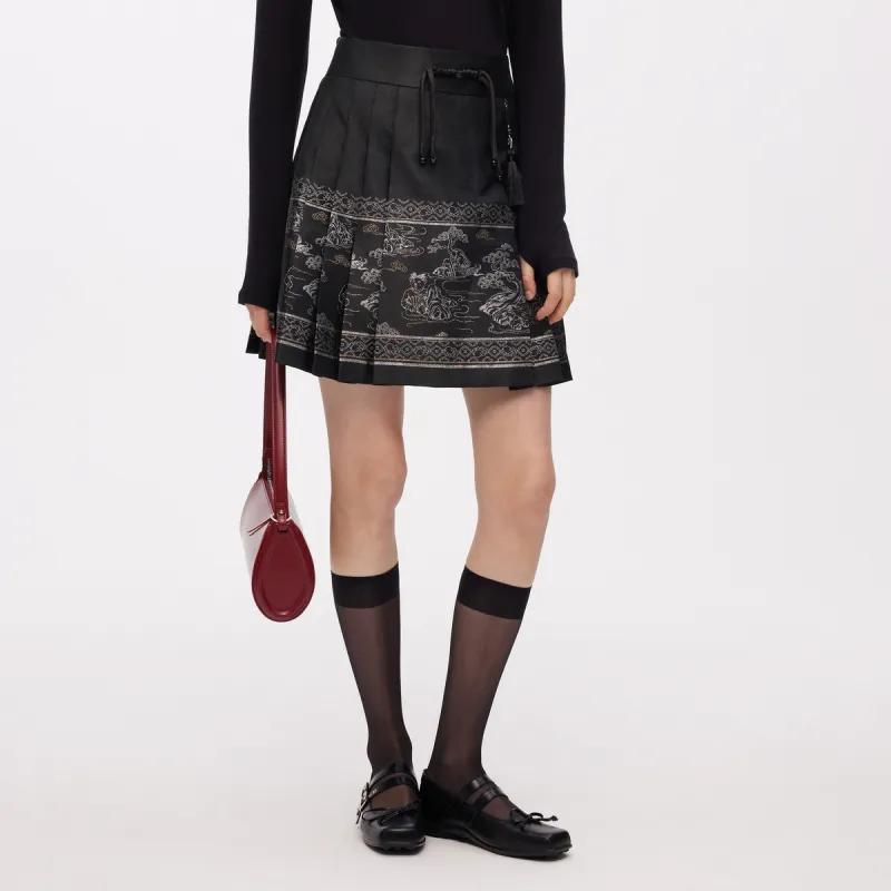 Teenie Weenie Casual Short Skirts Women's Black-5