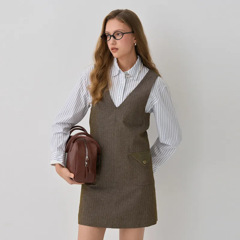 Teenie Weenie Sleeveless Dress Women's Brown-2
