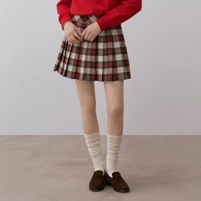 Teenie Weenie Casual Short Skirts Women's Ivory White-3