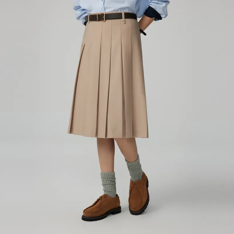Teenie Weenie Casual Long Skirt Women's Khaki-2
