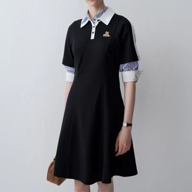 Teenie Weenie Short Sleeved Dress Women's Black-2