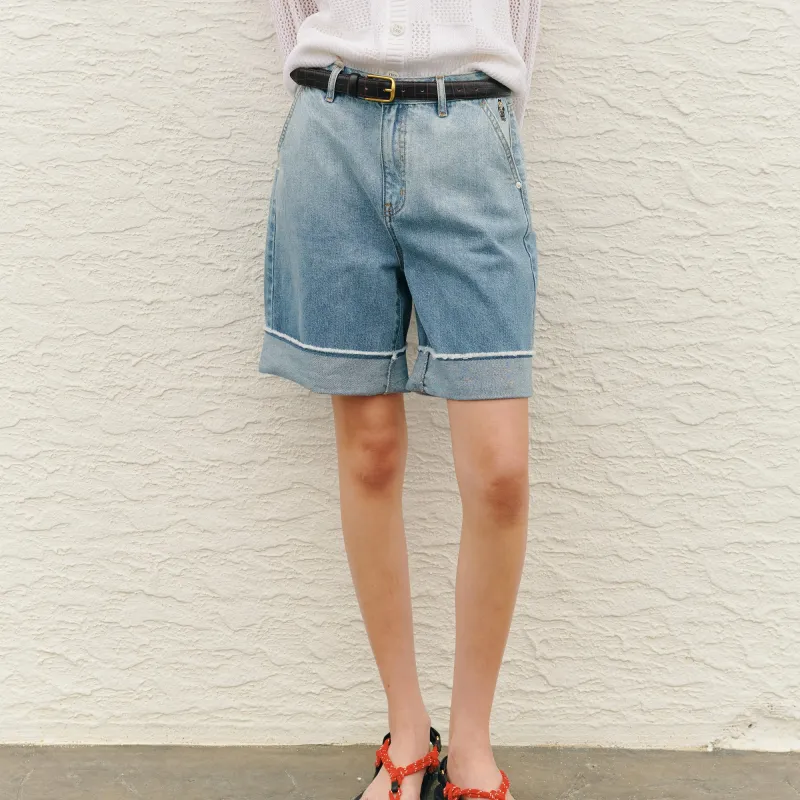 Teenie Weenie Denim Shorts Women's Medium Blue-2