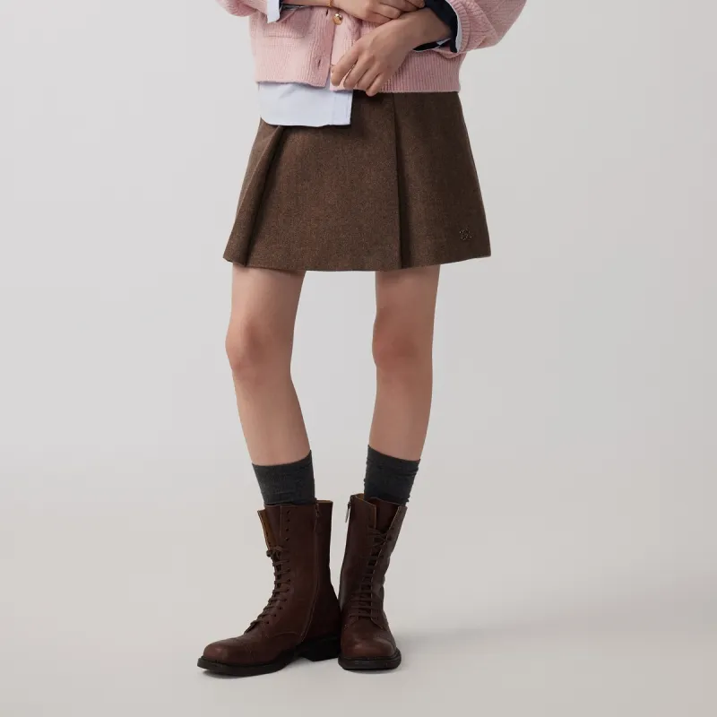 Teenie Weenie Casual Short Skirts Women's Brown-2