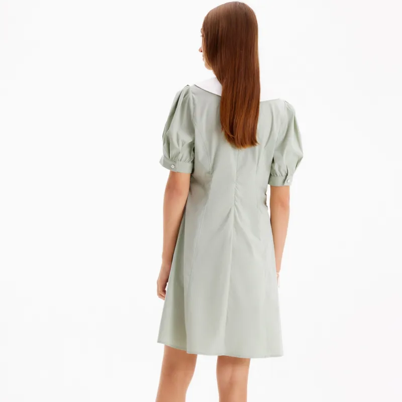 Teenie Weenie Short Sleeved Dress Women's Light Green-2