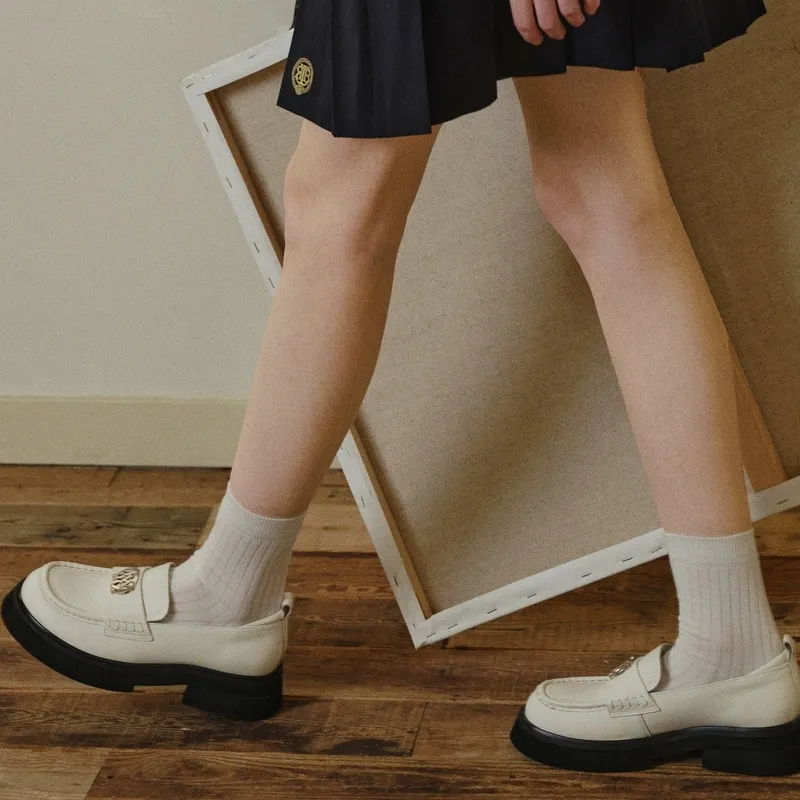 Teenie Weenie Loafers Women's Black/Ivory White-9