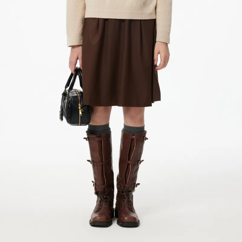 Teenie Weenie Casual Short Skirts Women's Brown-2
