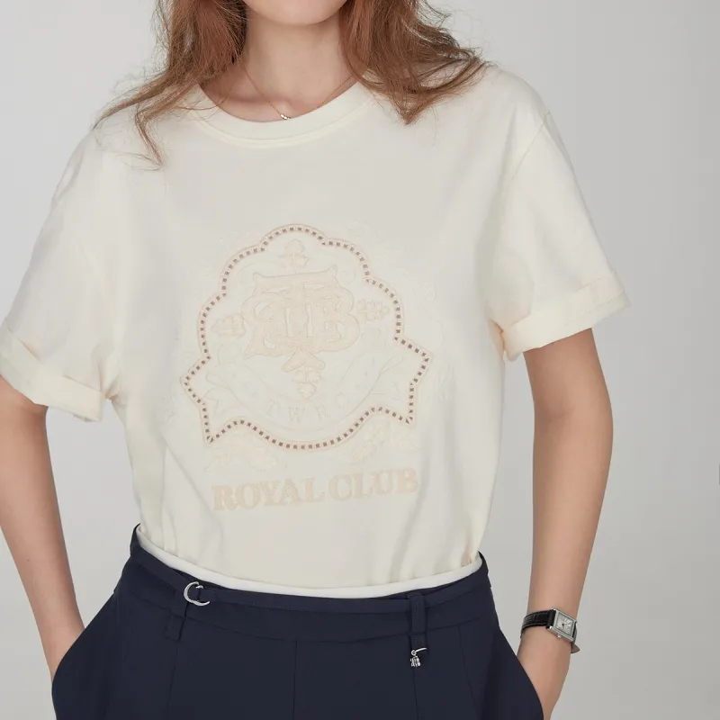 Teenie Weenie T Shirts Women's Ivory-3