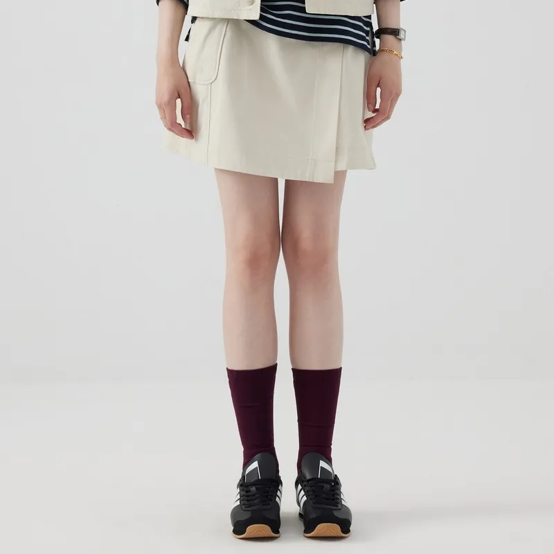 Teenie Weenie x &PACAIN Casual Short Skirts Women's Ivory-4