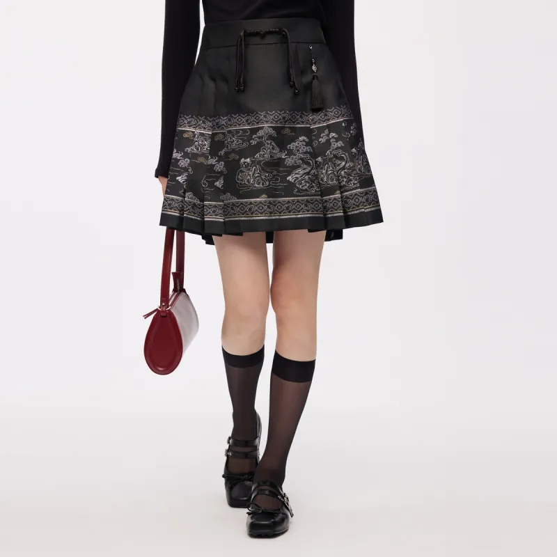 Teenie Weenie Casual Short Skirts Women's Black-6