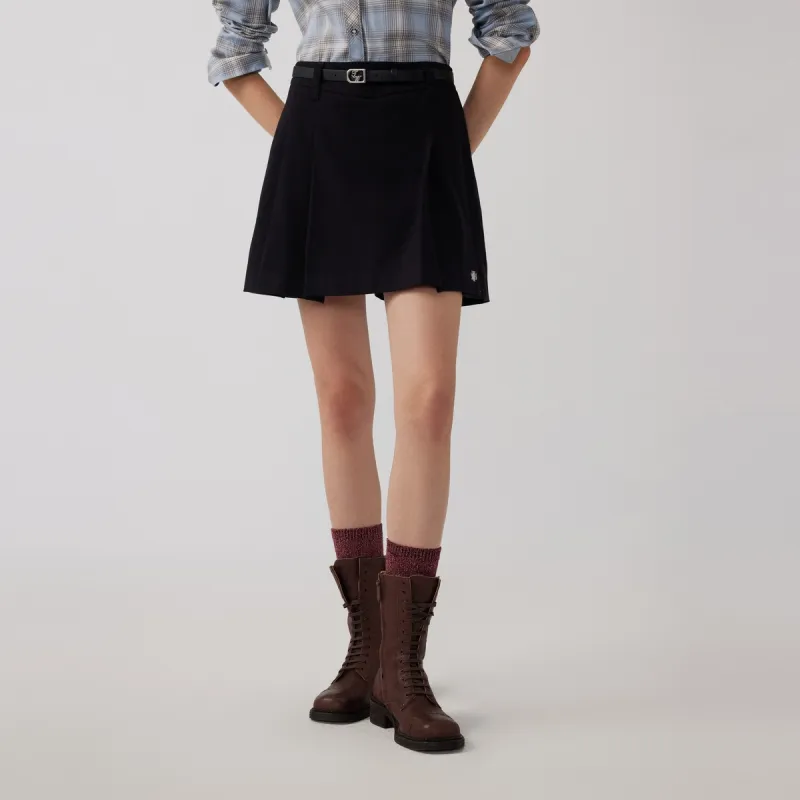 Teenie Weenie Casual Short Skirts Women's Navy Blue-6