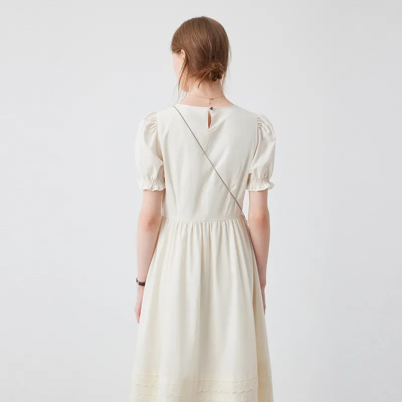 Teenie Weenie Short Sleeved Dress Women's Khaki-3