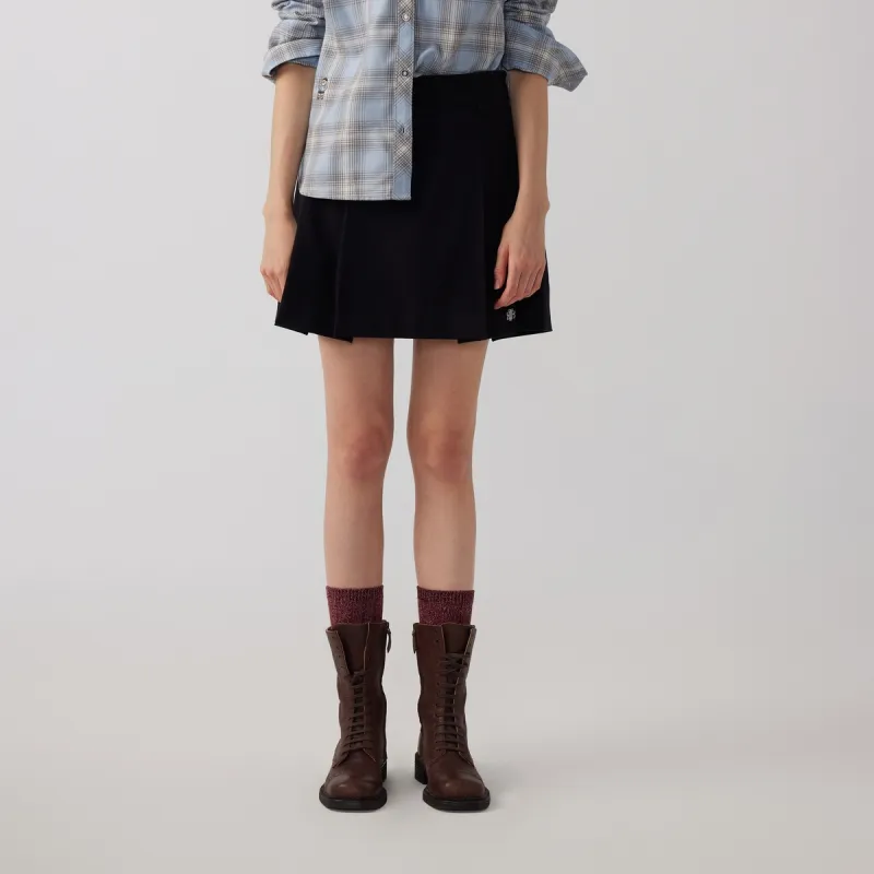 Teenie Weenie Casual Short Skirts Women's Navy Blue-5