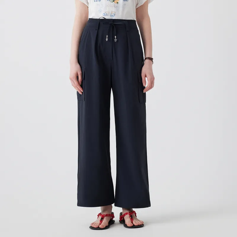 Teenie Weenie Casual Pants Women's Navy Blue-2