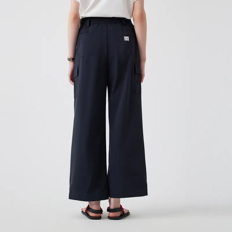 Teenie Weenie Casual Pants Women's Navy Blue-3
