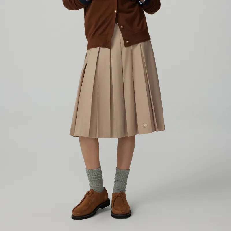 Teenie Weenie Casual Long Skirt Women's Khaki-3