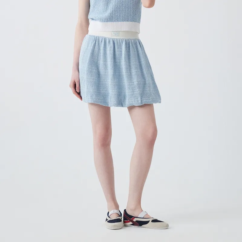 Teenie Weenie Casual Short Skirts Women's Light Blue-1
