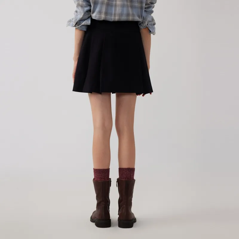 Teenie Weenie Casual Short Skirts Women's Navy Blue-3