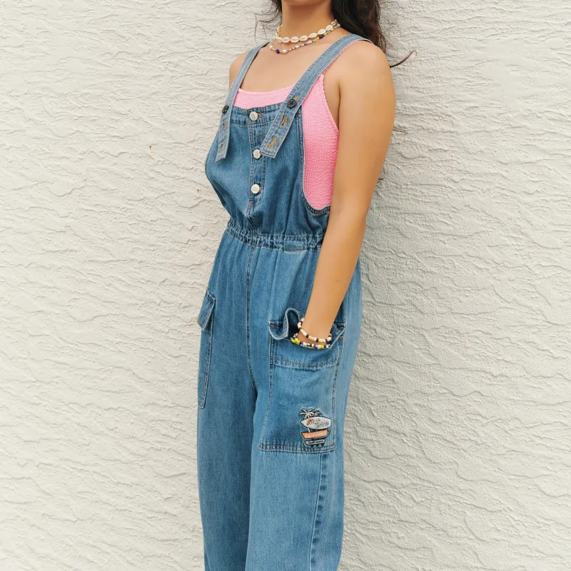 Teenie Weenie Overalls Women's Dark Blue-3