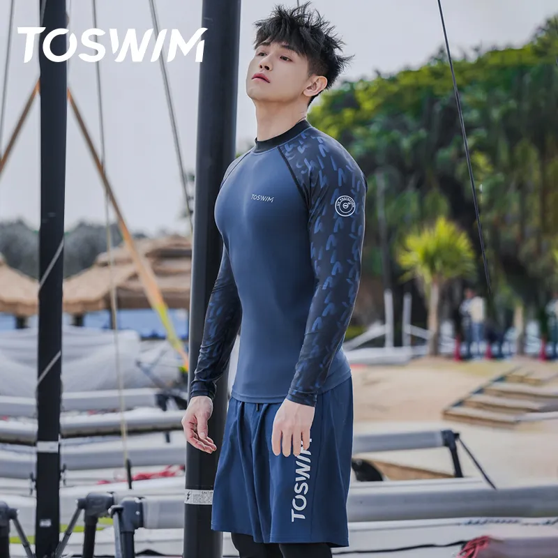 TOSWIM Swim Set Vacation Three Piece Set Men's-4