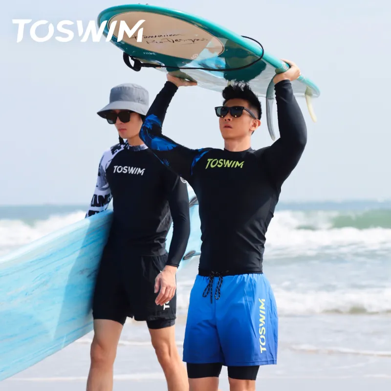 TOSWIM Swim Set Men's Three Piece Set Men's-1