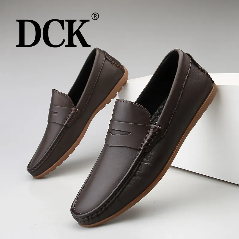 DCK Men's Casual Shoes Men Low Top Gray/Dark Brown-13