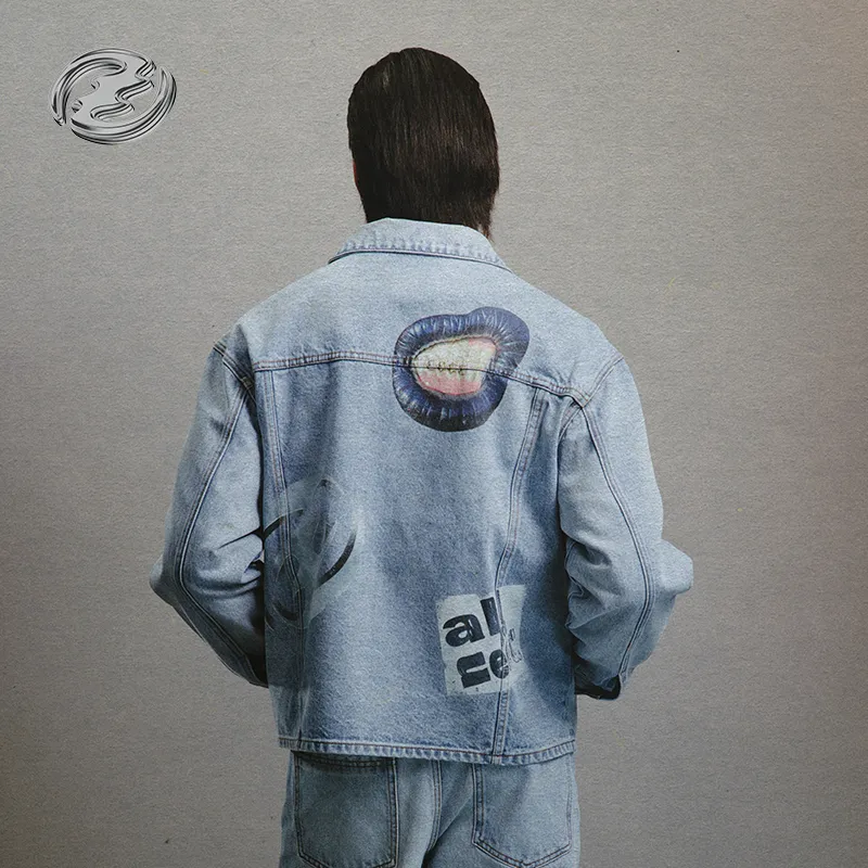 Createexploreexpandconquer Collage Digital Denim Jacket-6
