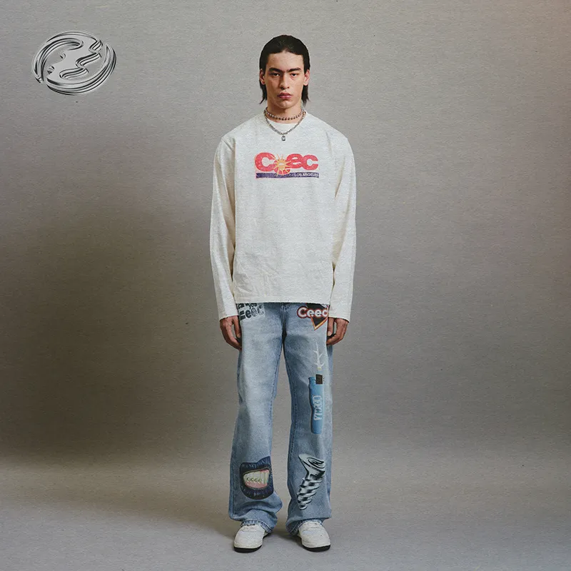 Createexploreexpandconquer Distressed effect Logo print T shirt-4