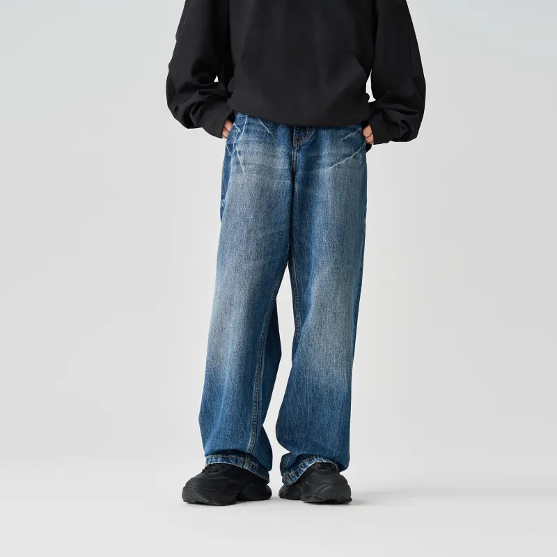 Pimio Jeans Unisex Vintage Blue-5