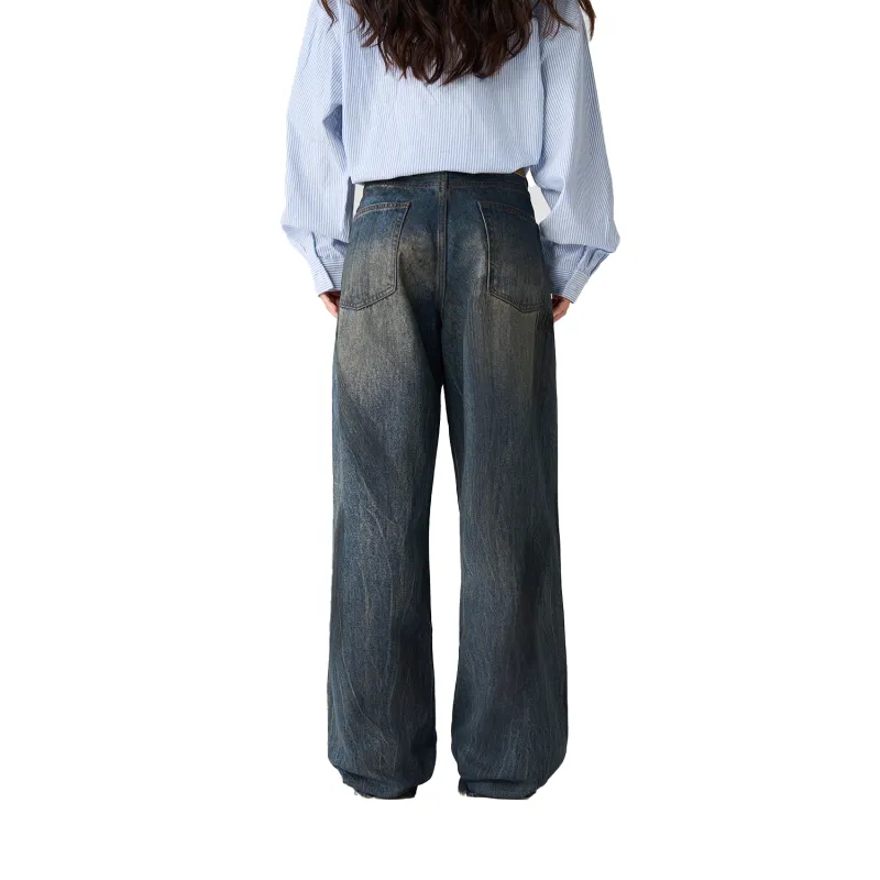 Pimio Jeans Unisex Vintage Blue-2