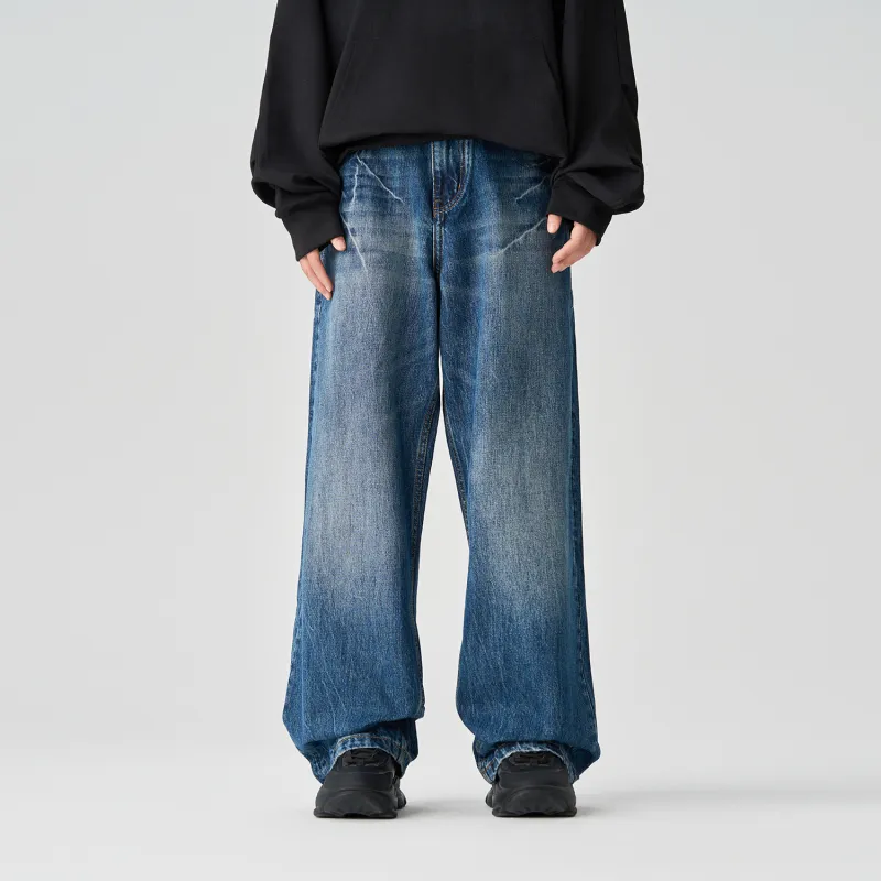 Pimio Jeans Unisex Vintage Blue-3