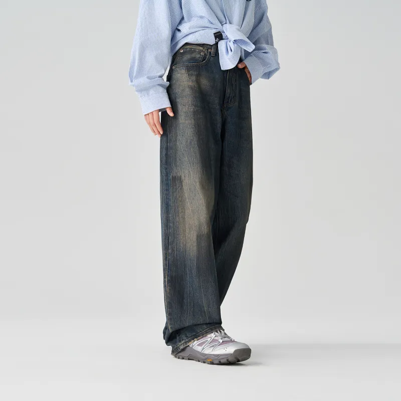 Pimio Jeans Unisex Vintage Blue-3