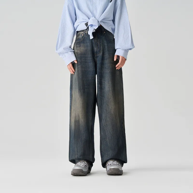 Pimio Jeans Unisex Vintage Blue-4