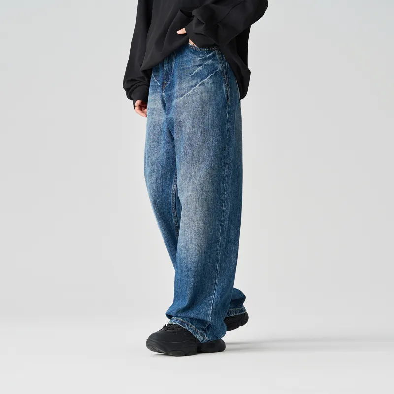 Pimio Jeans Unisex Vintage Blue-4