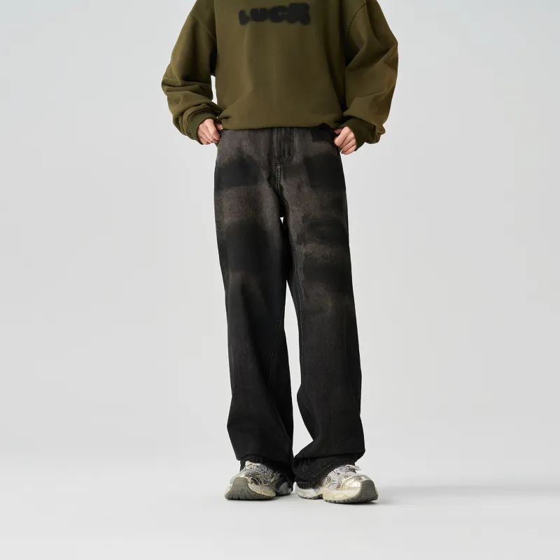 Pimio Jeans Unisex Washable Dirty Black-6