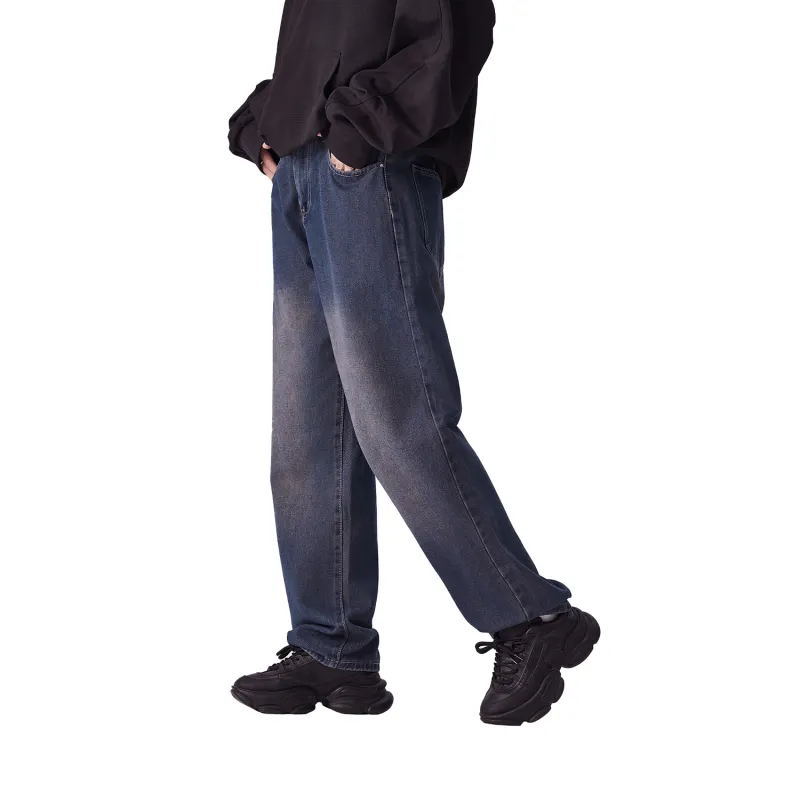 Pimio Jeans Unisex Vintage Blue Purple-1