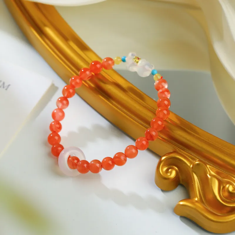 JK South Red Agate Bracelets Unisex-3