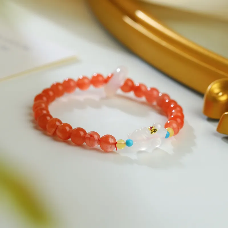 JK South Red Agate Bracelets Unisex-4