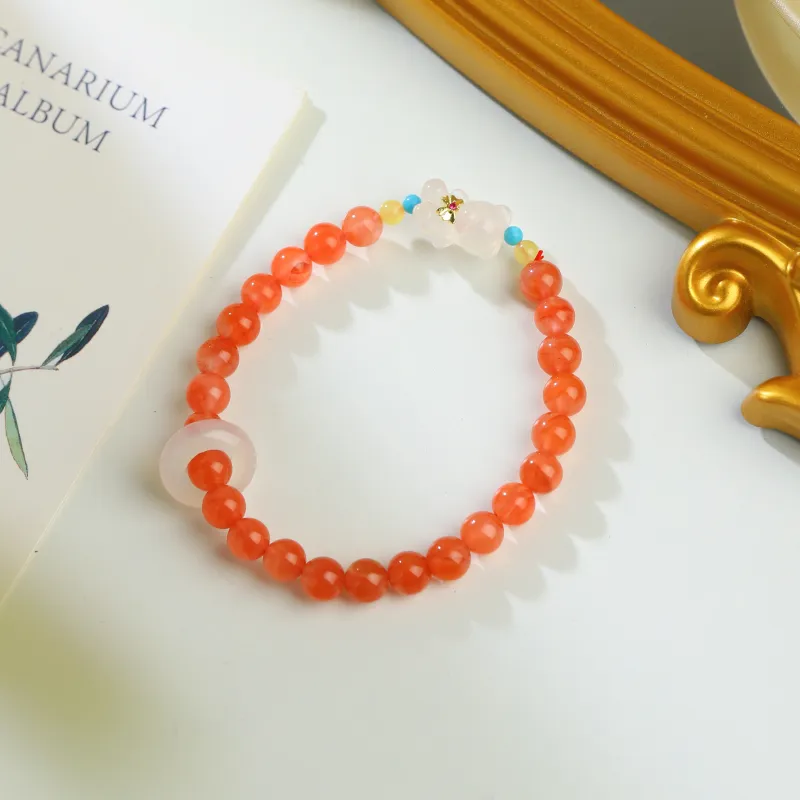 JK South Red Agate Bracelets Unisex-1