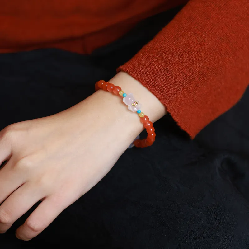 JK South Red Agate Bracelets Unisex-6