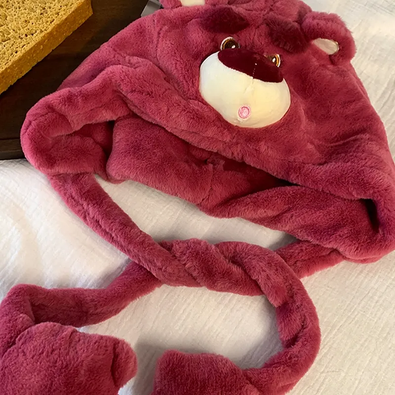 Disney Strawberry Bear Series Polyester Beanies Women's-1