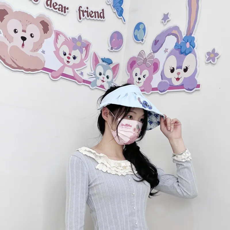 Disney Stitch Series Polyester Sun Protection Hats Unisex-4
