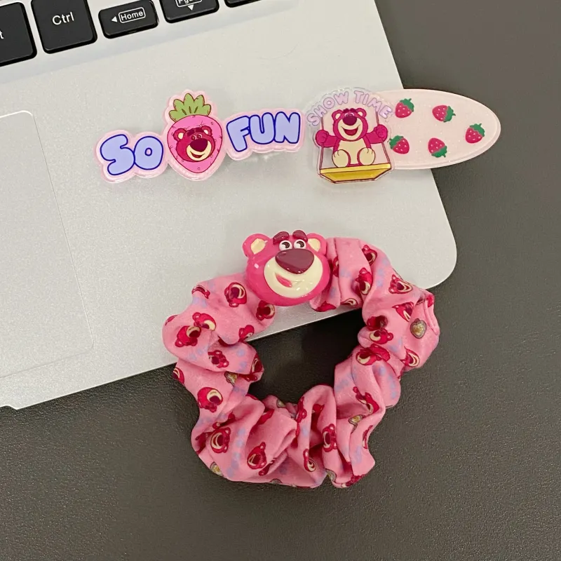 Disney Strawberry Bear Series Acrylic Hair Clips Women's-2