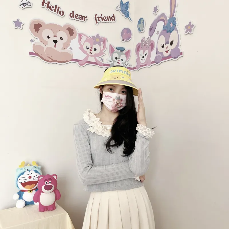 Disney Winnie The Pooh Series Polyamide Sun Protection Hats Unisex-3