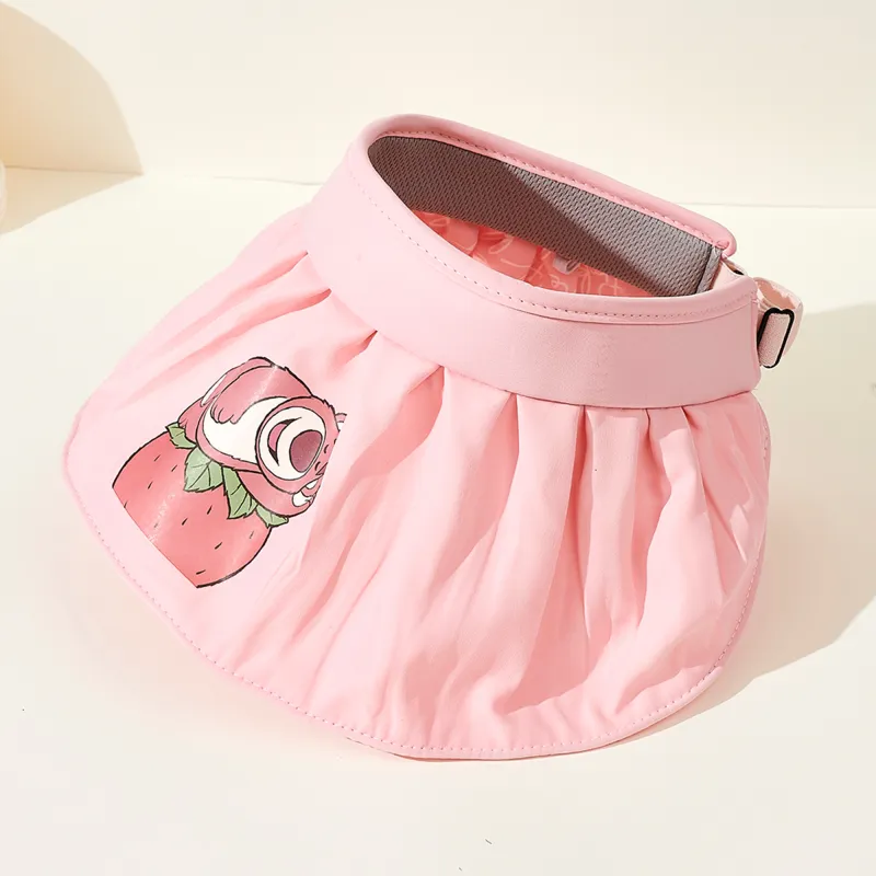 Disney Strawberry Bear Series Polyester Sun Protection Hats Unisex-3